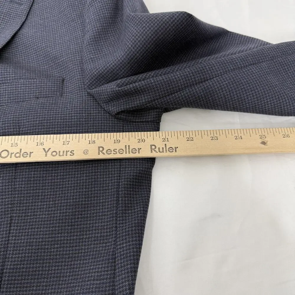 Ralph Lauren Blazer Mens 40R Blue Wool Check Plaid Sport Coat Jacket Canada
